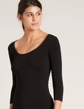 Load image into Gallery viewer, Boody 3/4 Sleeve Top (Black) (White)