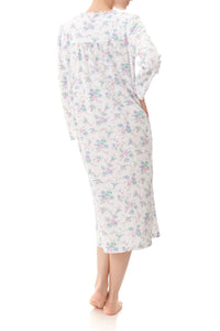 Givoni  9LP40L Leona Mid Length Nightie pink/blue floral