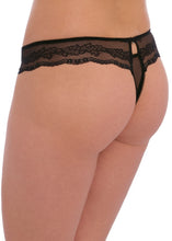 Load image into Gallery viewer, Wacoal Ravissant Tanga (Black, Delicacy, Orchid flower)