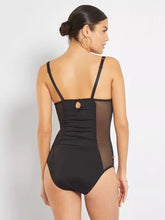 Load image into Gallery viewer, Sans Complexe Arum gala bodysuit in lace and tulle (Black Red Rouge)
