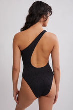 Load image into Gallery viewer, Piha Gelato One Shoulder One Piece Swimsuit (Black)
