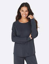 Load image into Gallery viewer, Boody Goodnight Raglan Sleep Bamboo Top (Storm)