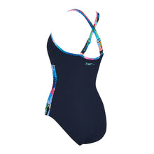 Load image into Gallery viewer, Zoggs Multiway Swimsuit Chlorine Resistant Prism Geo (Navy Multi)

