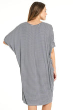 Load image into Gallery viewer, Betty Basics Maui Dress (Navy/White Stripe)
