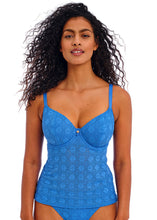 Load image into Gallery viewer, Feya Nomad Nights Plunge Tankini Top (Atlantic Blue)
