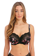 Load image into Gallery viewer, Fantasie Side Support Bra  PIPPA (Black Floral)FL100701
