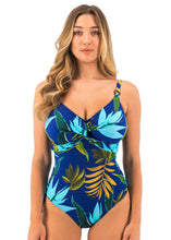 Load image into Gallery viewer, Fantasie Pichola Tropical Blue Twist Front Swimsuit

