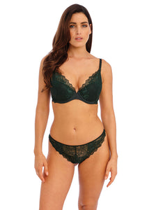 Wacoal Lace Perfection Underwire Plunge Bra (Botanical Green)