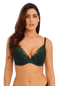 Wacoal Lace Perfection Underwire Plunge Bra (Botanical Green)