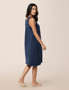 Papinelle Kate Modal Soft Pleat Front Nightie (Navy)