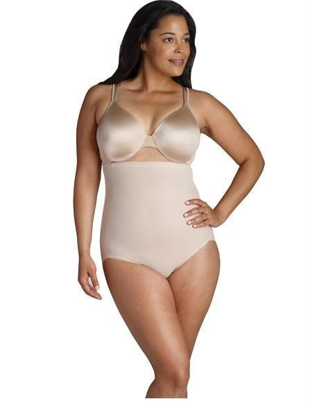 Naomi & Nicole Hi Waist Brief Comfortable Firm  - Warm Beige