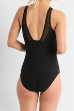 Load image into Gallery viewer, Poolproof Barbados Cross One Piece Mastectomy Friendly Swimsuit - Chlorine Resistant (Black)
