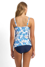 Load image into Gallery viewer, Sunseeker Sicily Twist Front Ruched Tankini Top (Blue/White)

