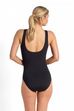 Load image into Gallery viewer, Cosmopolitan Mesh High Neck One Piece - Mastectomy Friendly (Black)
