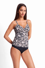 Load image into Gallery viewer, Sunseeker Priya Twist Front Tankini Top - Black
