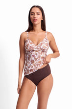 Load image into Gallery viewer, Sunseeker Priya Twist Front Tankini Top - Coco
