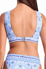 Load image into Gallery viewer, Sunseeker Cowboy Mastectomy Friendly Crop Top - Blue
