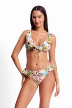Load image into Gallery viewer, Sunseeker White Lotus Frill Bikini Top - White
