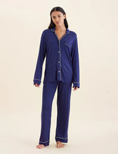 Load image into Gallery viewer, Papinelle Kate Modal Soft Full Length PJ Set (Navy)
