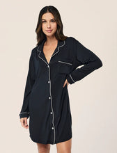 Load image into Gallery viewer, Papinelle Kate Modal Soft Nightshirt (Black)
