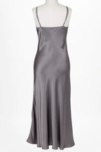 Load image into Gallery viewer, Carmen Kerstein 100% SILK  Long Chemise (Gunmetal)
