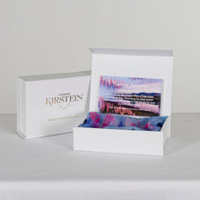 Load image into Gallery viewer, Carmen Kirstein NZ inspired silk scarf (Lupins by the Lake)
