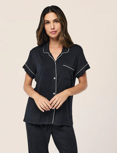 Papinelle Kate Modal Soft Crop PJ (Black)