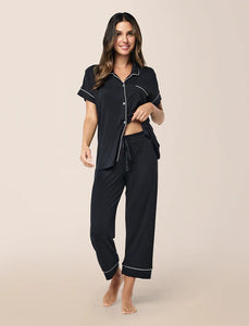 Papinelle Kate Modal Soft Crop PJ (Black)