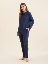 Load image into Gallery viewer, Papinelle Jada Organic Cotton Knit Long Sleeve Tee (Navy)
