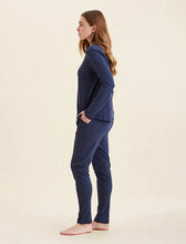 Load image into Gallery viewer, Papinelle Jada Organic Cotton Knit Long Sleeve Tee (Navy)
