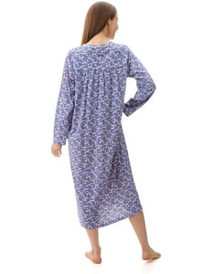 Givoni 5LP32B Becky Mid Length Nightie (Royal Blue)