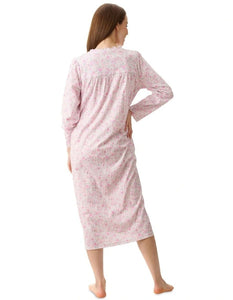 Givoni 5LP40C Chantal Mid Length Cotton Nightie (Pink)
