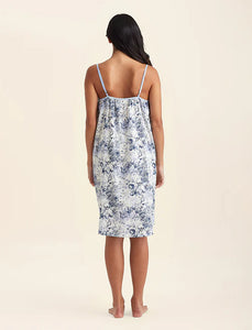 Papinelle Toile De Jouy Strappy Nightie (French Blue)
