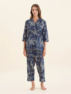 Papinelle Cheri Blossom Crop PJ Set (Navy)