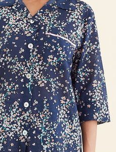 Papinelle Cheri Blossom Crop PJ Set (Navy)