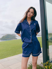 Load image into Gallery viewer, Papinelle Karen Walker Runaway Girl Boxer PJ Set (Deep Indigo)

