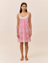 Load image into Gallery viewer, Papinelle Cheri Blossom Lace Front Midi Nightie (Pink Lemonade)
