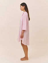 Load image into Gallery viewer, Papinelle Sabine Seersucker Stripe Nightshirt (Pink Lemonade)
