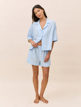 Load image into Gallery viewer, Papinelle Sabrina Stripe Boxer PJ Set (Blue Bell)

