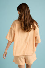 Load image into Gallery viewer, Papinelle Karen Walker Seersucker stripe Boxer PJ Set (Orange/Cream)
