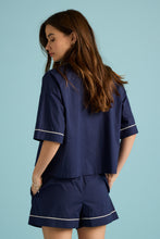 Load image into Gallery viewer, Papinelle Karen Walker Runaway Girl Boxer PJ Set (Deep Indigo)

