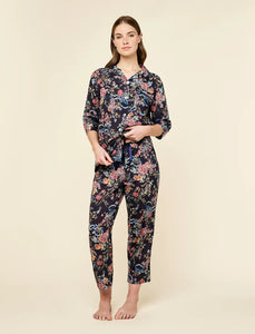 Papinelle Layla Crop PJ Set (Navy)