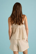 Load image into Gallery viewer, Papinelle Karen Walker Seersucker stripe Cami Boxer PJ Set (Pepper/Cream)
