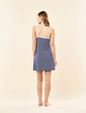 Load image into Gallery viewer, Papinelle Kate Modal Soft Strappy Nightie -  Blueweather Blue/white
