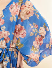 Load image into Gallery viewer, Papinelle Iona Midi Kimono Robe - Victoria Blue
