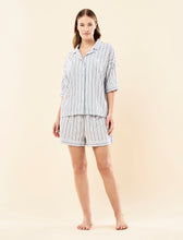 Load image into Gallery viewer, Papinelle x Karen walker Seersucker Stripe Boxer PJ Set - Sky Blue
