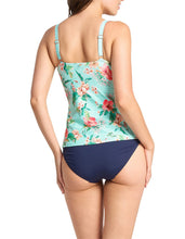 Load image into Gallery viewer, Sunseeker Chillio DD/E Ruched U/Wire Tankini Top (Mint)
