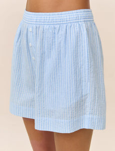 Papinelle Sabrina Stripe Boxer & Singlet Set (Blue Bell)