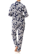 Load image into Gallery viewer, Florence Broadhurst 3FL96J Brushed Cotton Japanese Floral Pyjama Set (Navy)
