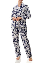 Load image into Gallery viewer, Florence Broadhurst 3FL96J Brushed Cotton Japanese Floral Pyjama Set (Navy)
